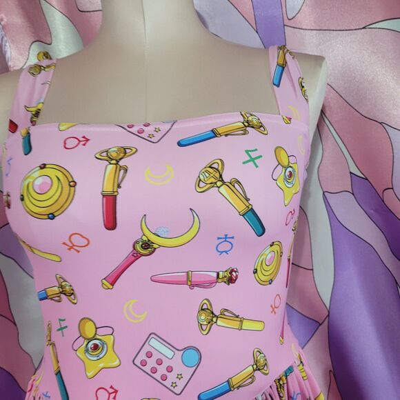 Blackmilk Sailor Moon Dress Medium Pink Kawaii Ruffle Summer Party Cosplay Prom - Picture 9 of 13